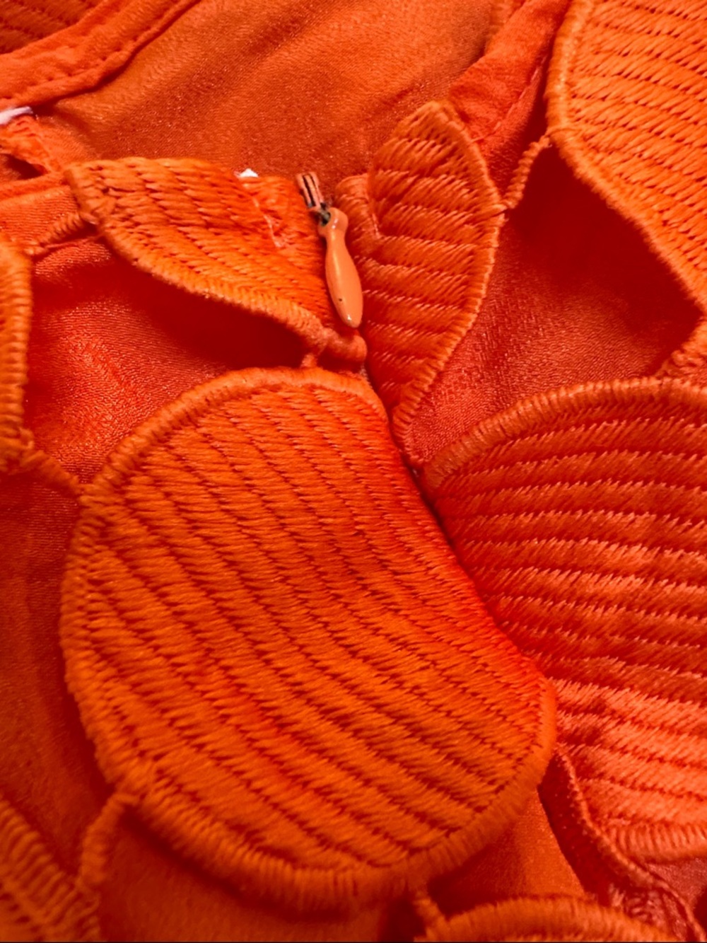 Bright Orange Circle-Appliqué Maxi Skirt - Picture 4 of 4